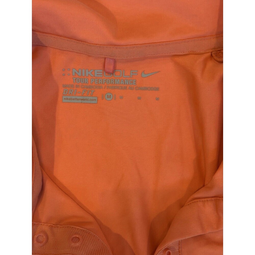 Nike Golf Tour Performance Dri-Fit Women's Sleeveless Orange Polo Size M - Picture 2 of 6